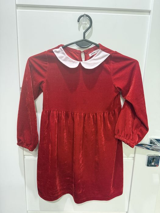 Sukienka świąteczna 110/116 czerwona