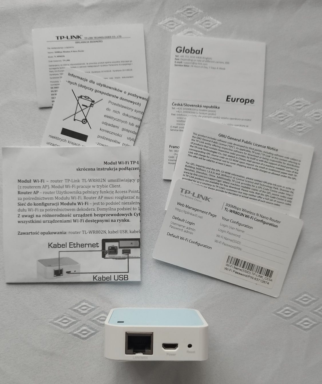 Nano router TP-Link TL-WR802N v2
