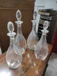 4 garrafas de Cristal d'Arques