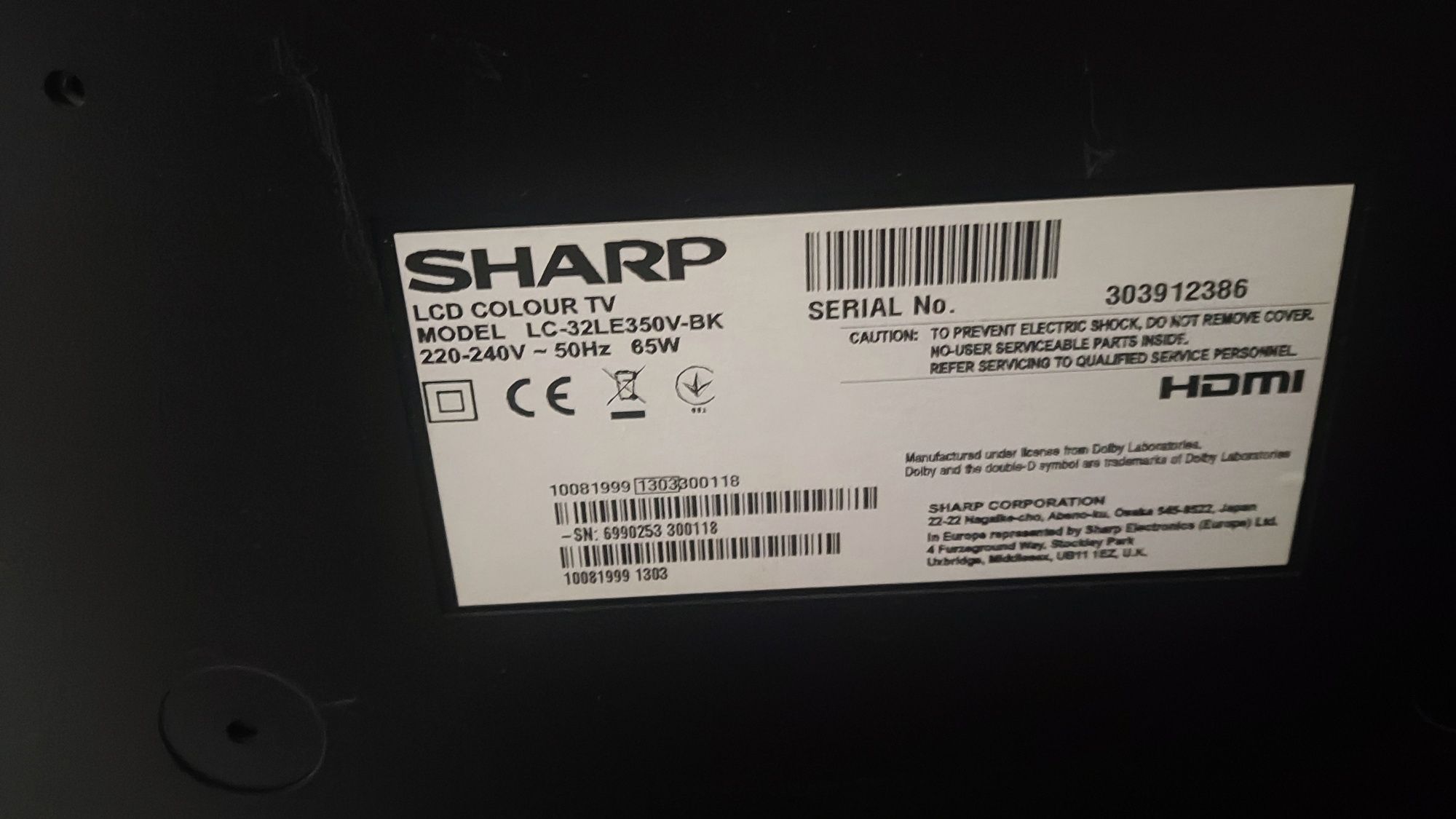 Sharp TV LCD 32"