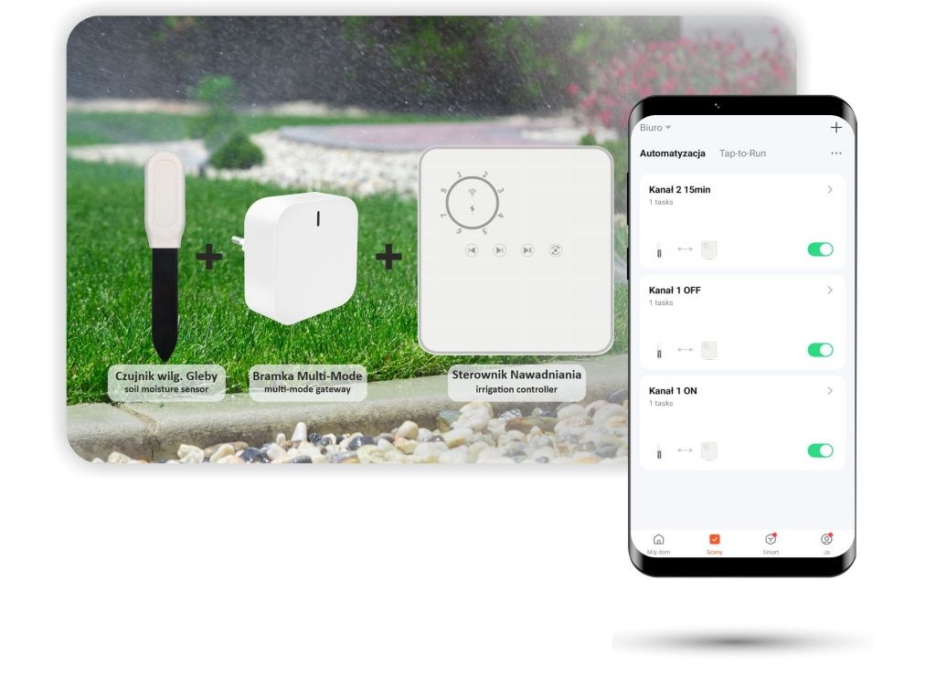 Montaż systemów automatycznego nawadniania z WiFi z aplikacji smart