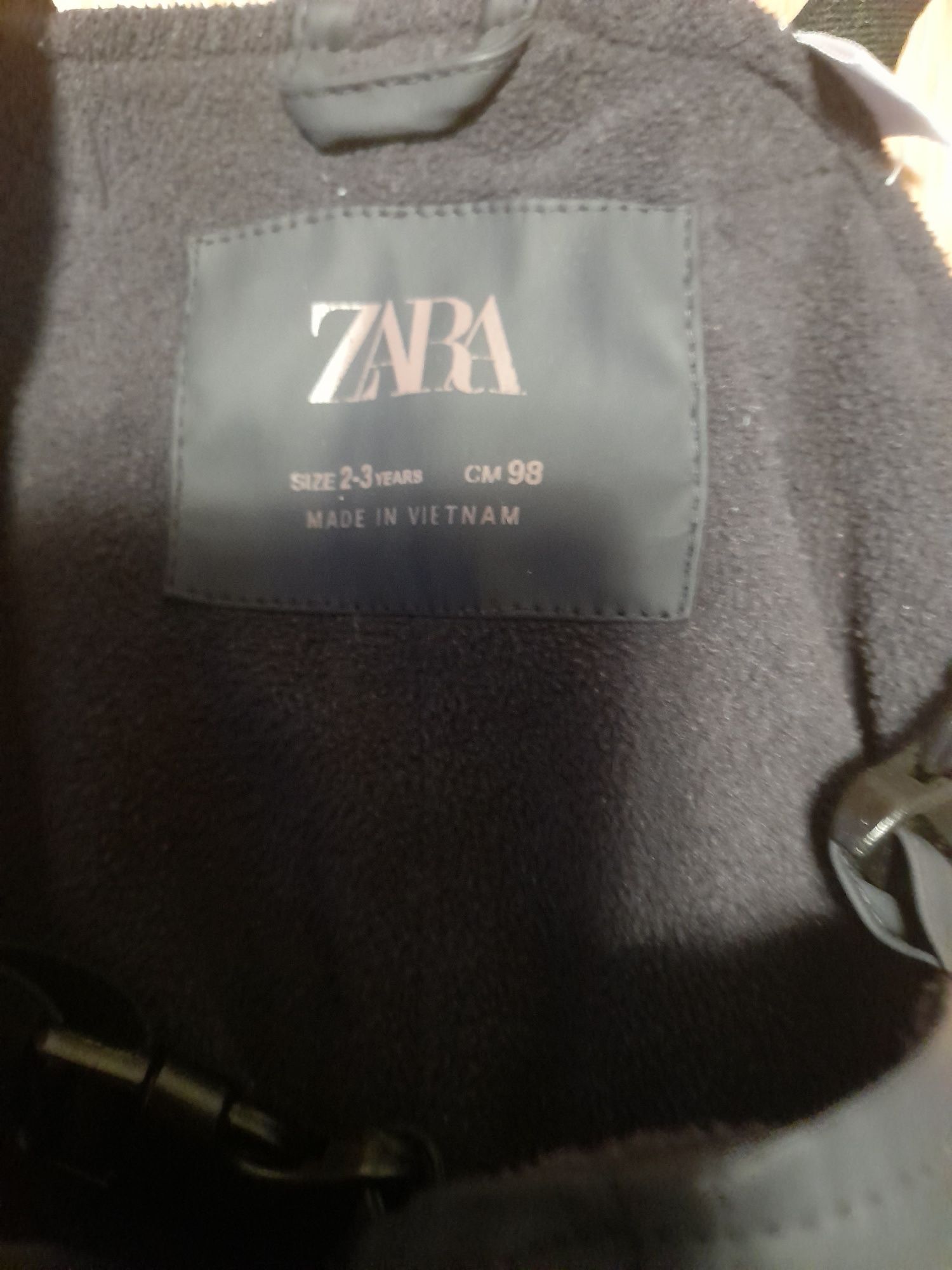 Spodnie na szelkach ocieplane Zara rozmiar 98