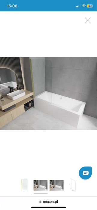 Parawan nawannowy zloty 140x70