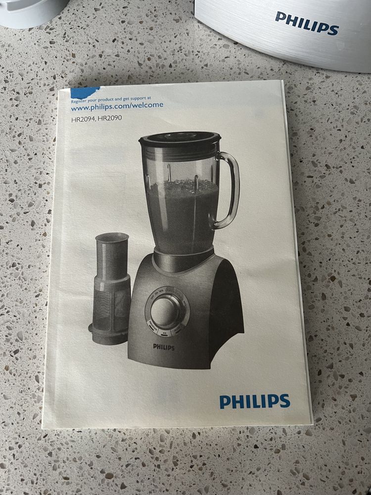 Блендер стационарный Philips HR2094. Чаша стеклянная. База алюминий