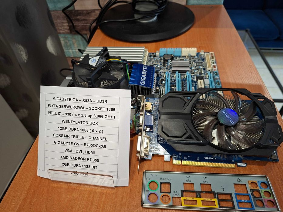 Płyta Główna GA I7 serwer + RAM + VGA