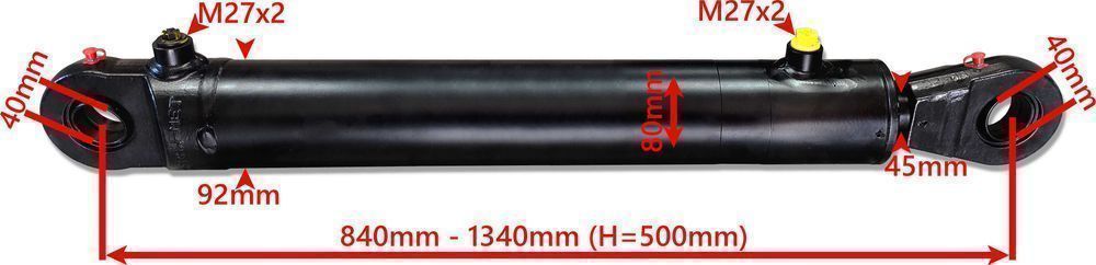 Siłownik hydrauliczny cylinder Troll CJ2F 80x45 Skok 500 [0084]