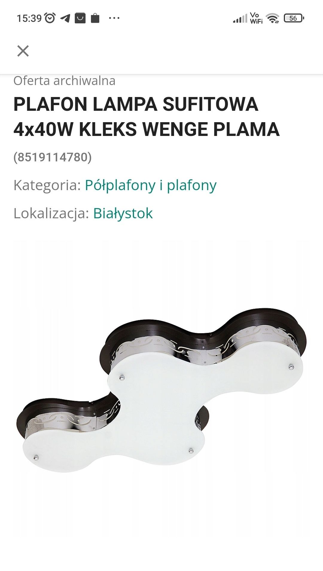 Lampa sufitowa "Plafon" Kleks