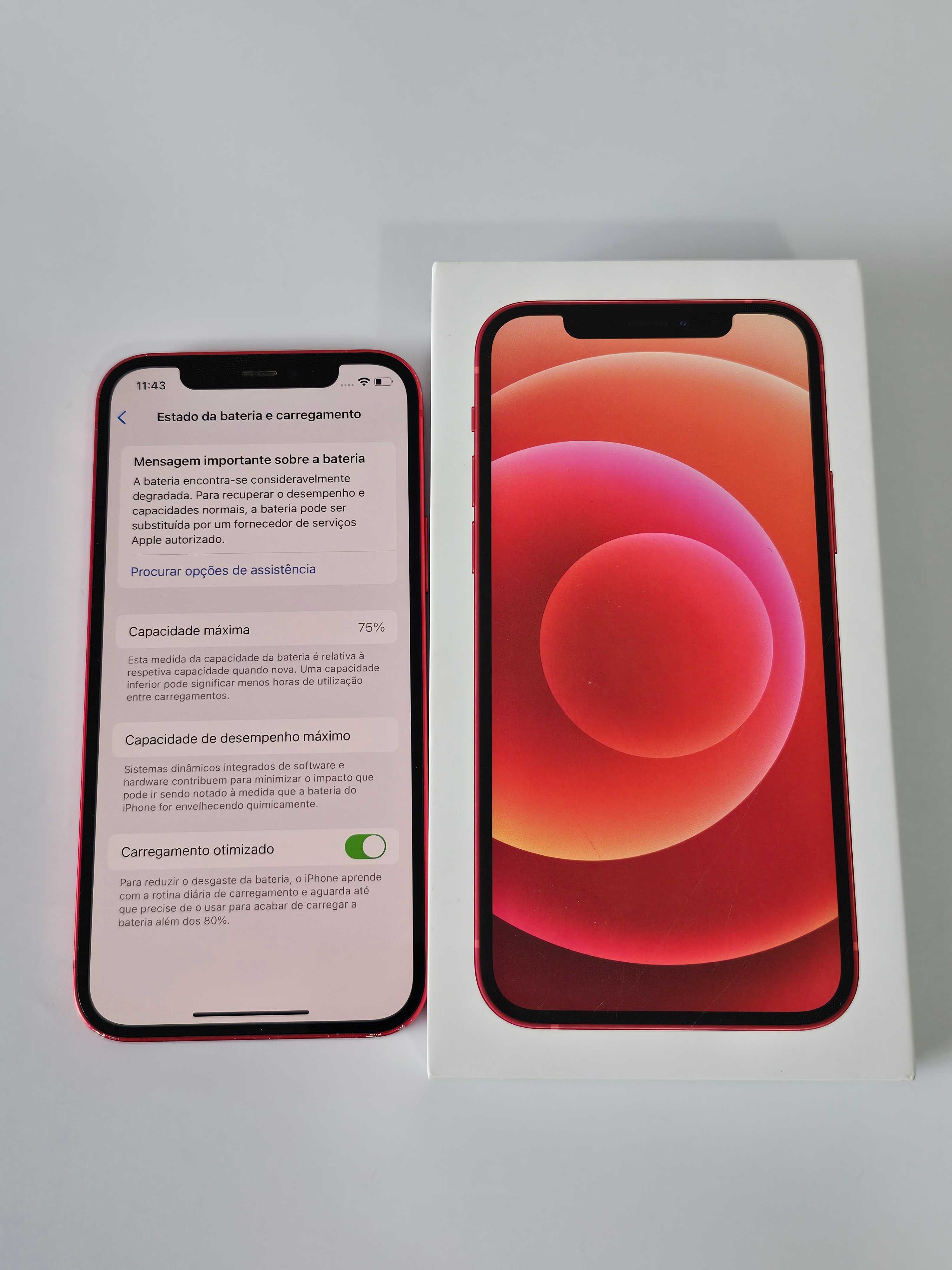 Iphone 12 128Gb 75% Bateria.  Otimo estado.
