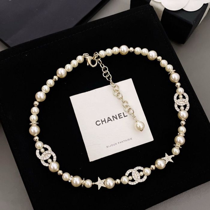 Кольє Chanel, чокер, кольє з перлин