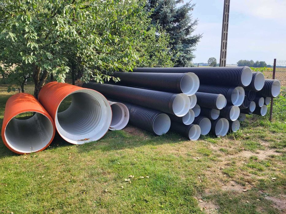 Rura karbowana fi 200 SN8 CIĘTA NA METRY różne średn przepust mostek