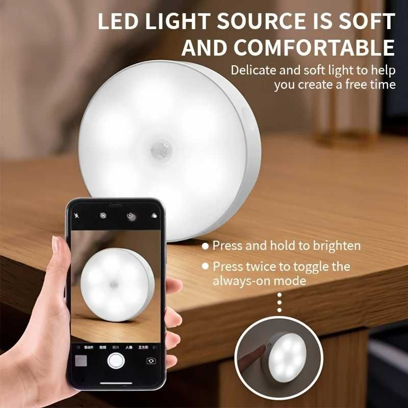 Conjunto de 3 Lâmpadas LED com Sensor de Movimento