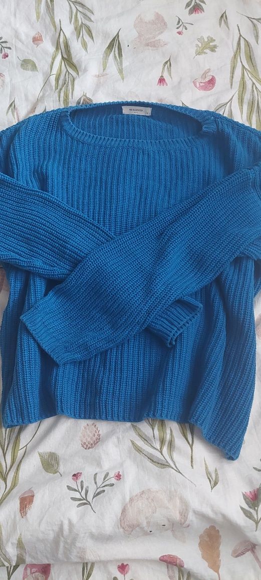 Sweter damski bawełniany L Reserved niebieski
