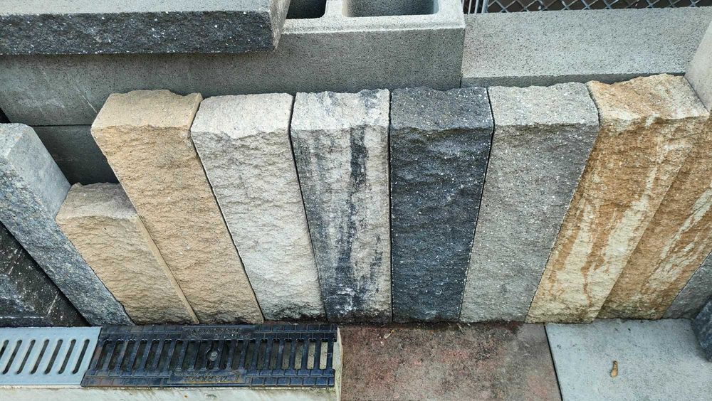 Stół stolik ogrodowy betonowy palisada grill kostka brukowa cegła mur