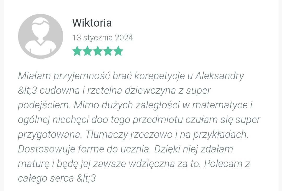 Szkoła średnia poziom podstawowy matematyka korepetycje