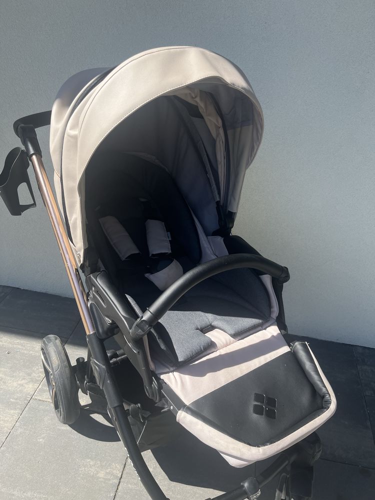 BEBETTO FLAVIO PREMIUM CLASS  Beżowy wózek 2w1 dziecięcy Stella 04