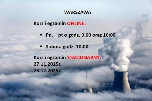 WARSZAWA uprawnienia energetyczne G1/2/3 kursy i egzaminy 23.12.2025