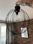 Lampa wisząca czarna industrialna ażurowa IKEA