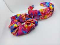 Opaska damska I gumka scrunchie komplet kolorowy