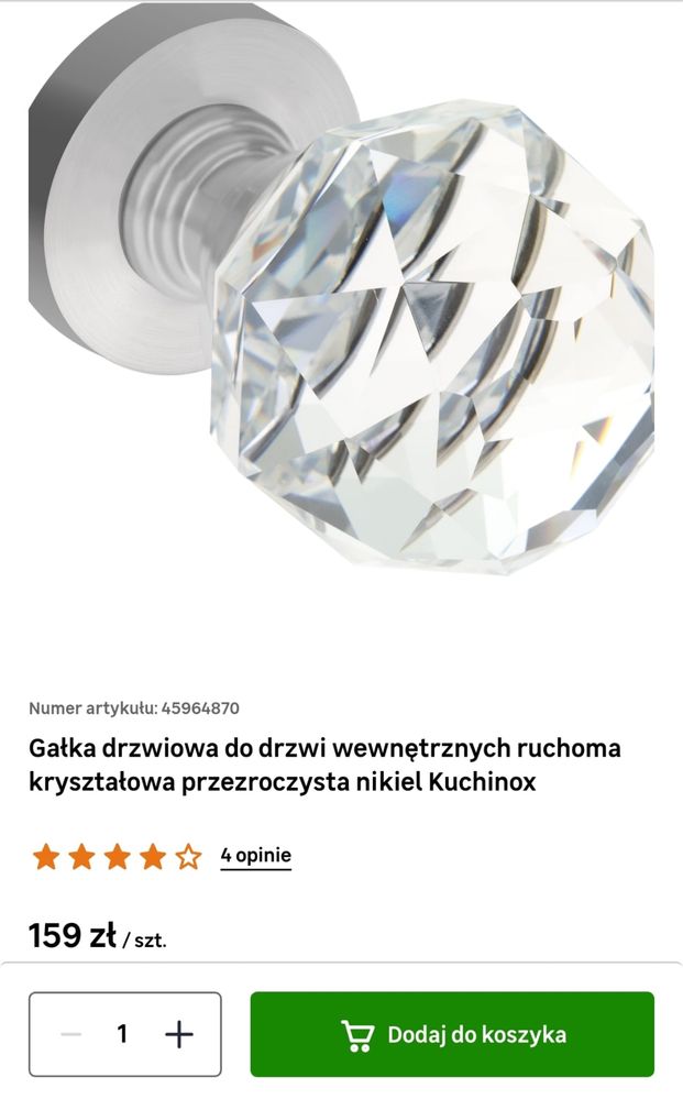 Klamka kryształowa