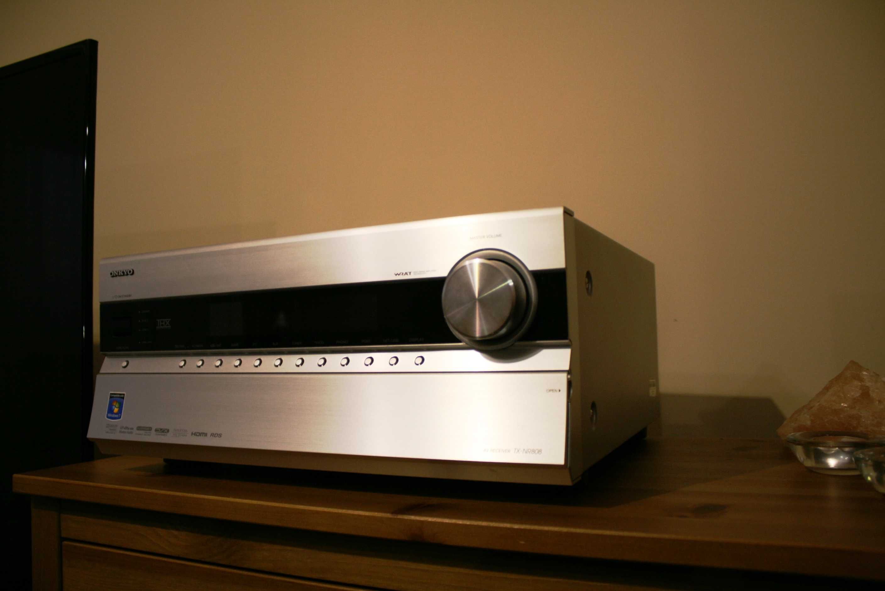 Potężny amplituner Onkyo Tx Nr 808 wzmacniacz 180 watt USB kino domowe