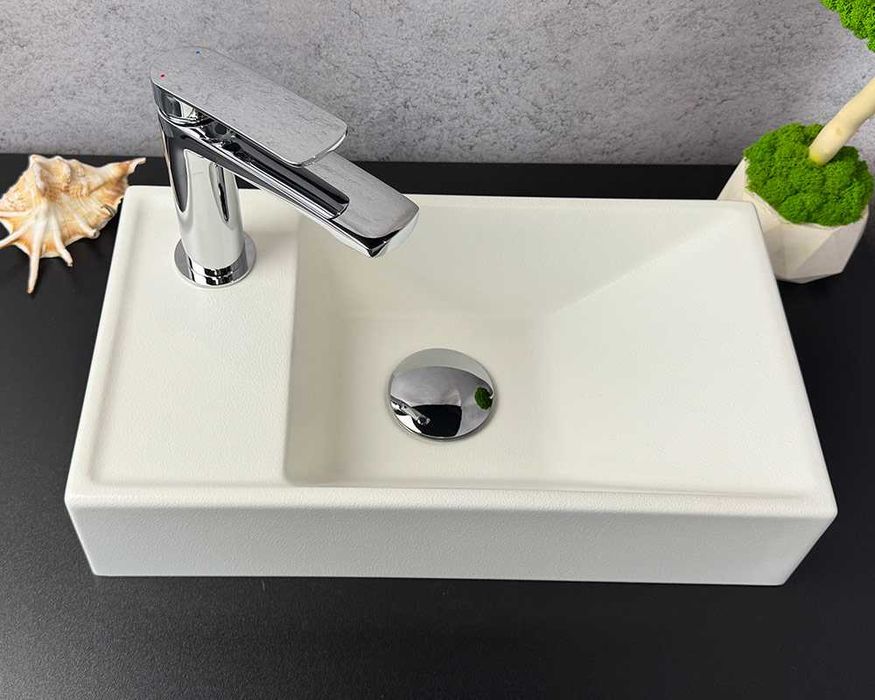 Умивальник «Естель» L Біла шагрень 400х220 прямокутний