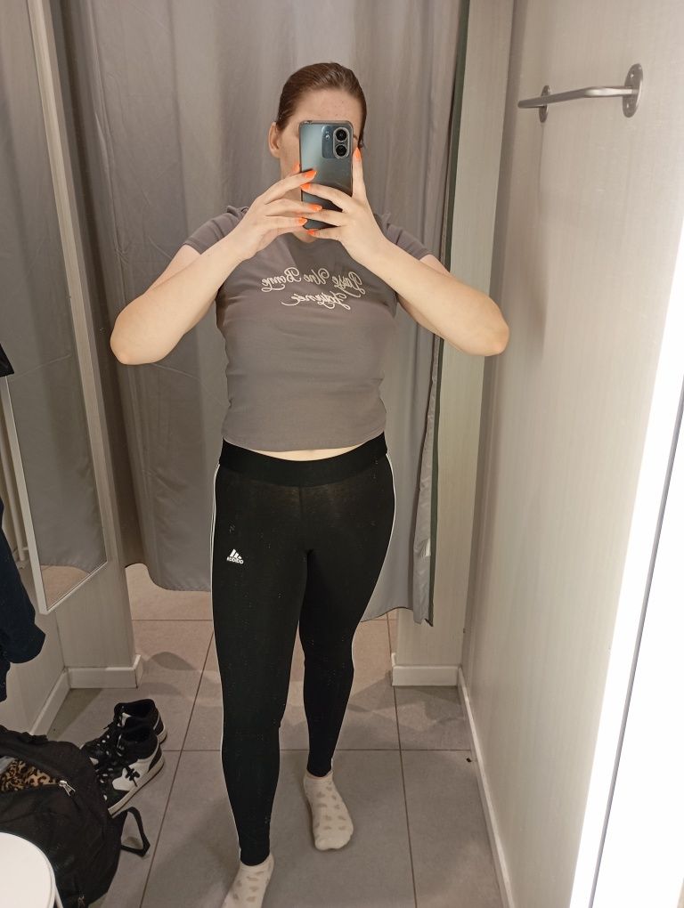 Czarne legginsy damskie adidas rozmiar S