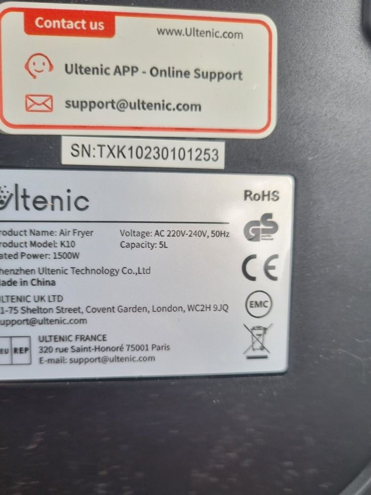 Frytkownica beztłuszczowa ULTENIC K10 1500W