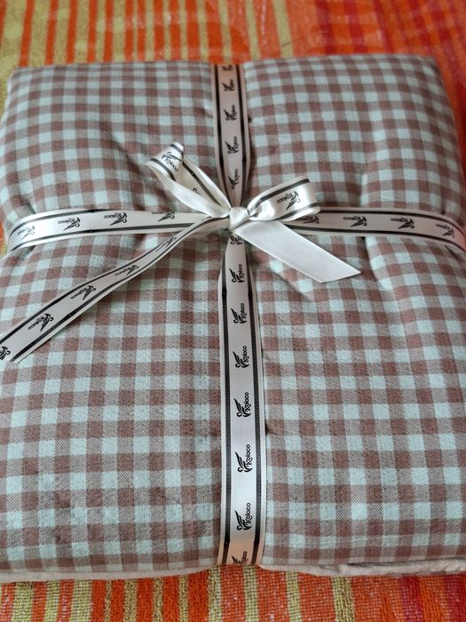 Двоспальний комплект постільної білизни з мусліну. Наволочки 70×70 см.