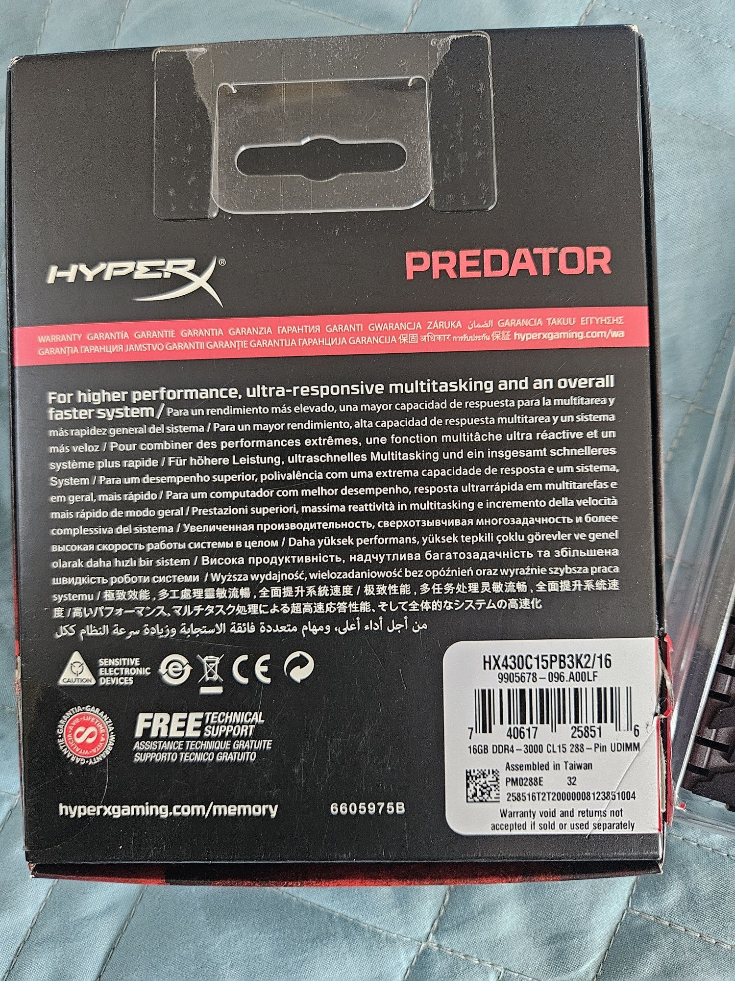 Hyper X Predator DDR4 3000MHz 2x8GB CL15