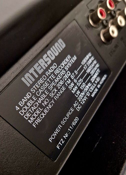 INTERSOUND SCX 206 boombox vintage