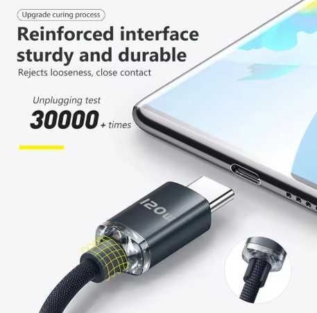 Cabo 120W PD Type C - Super Fast Charger 1.5m