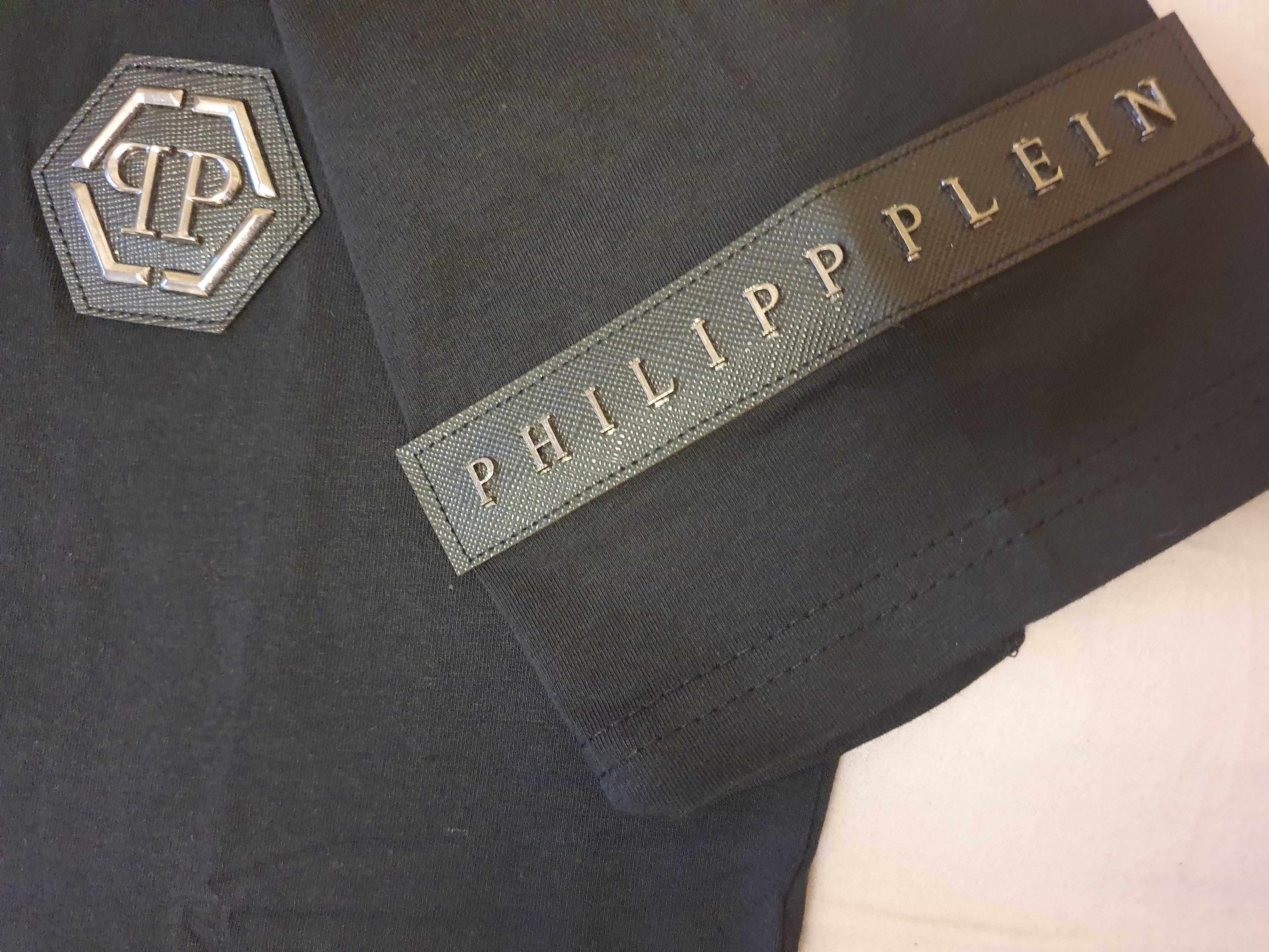 NOWA koszulka Philipp Plein t-shirt PP metalowa Blaszka DUŻY WYMIAR