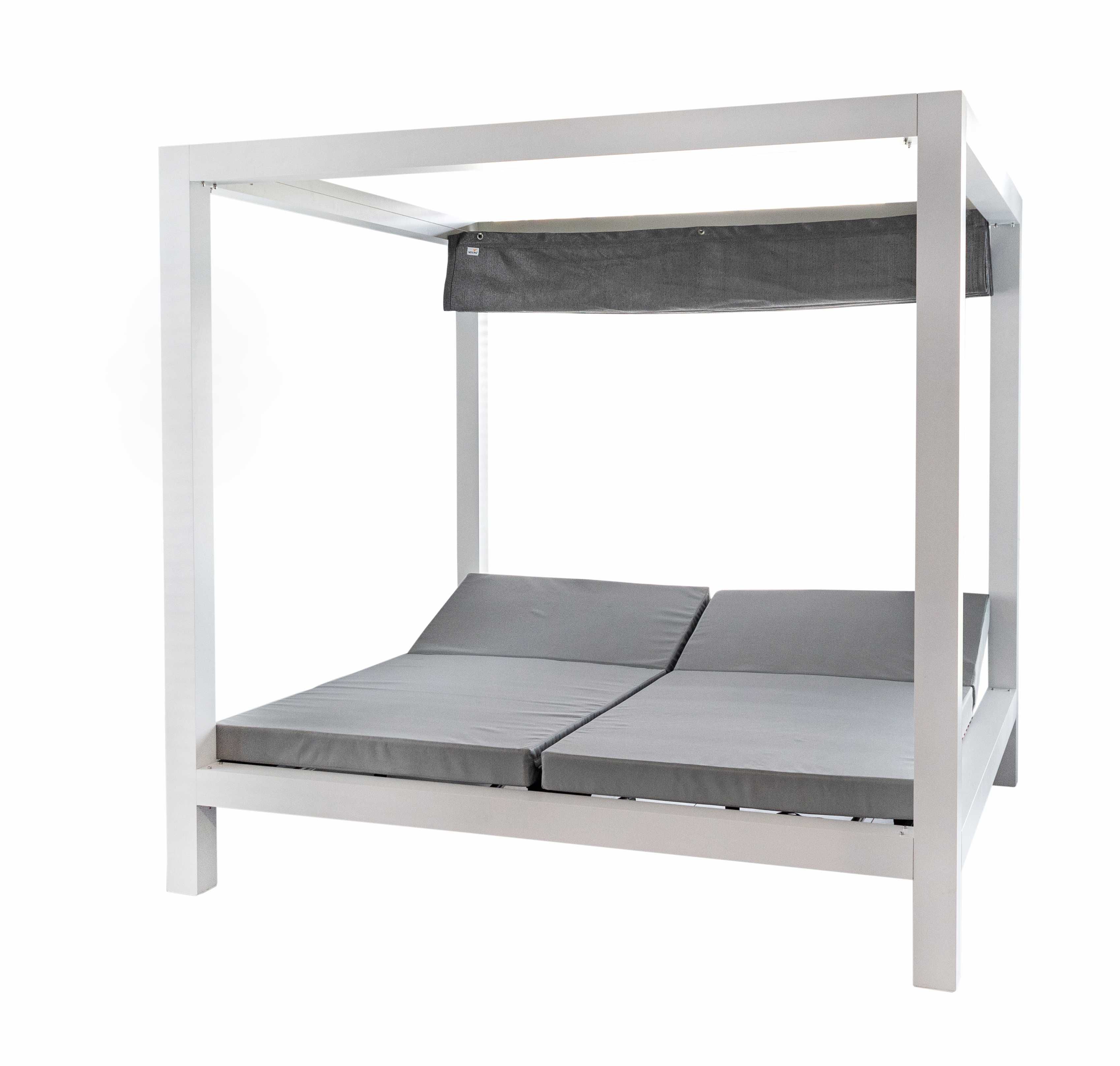Leżak / łóżko ogrodowe z konstrukcją aluminiową