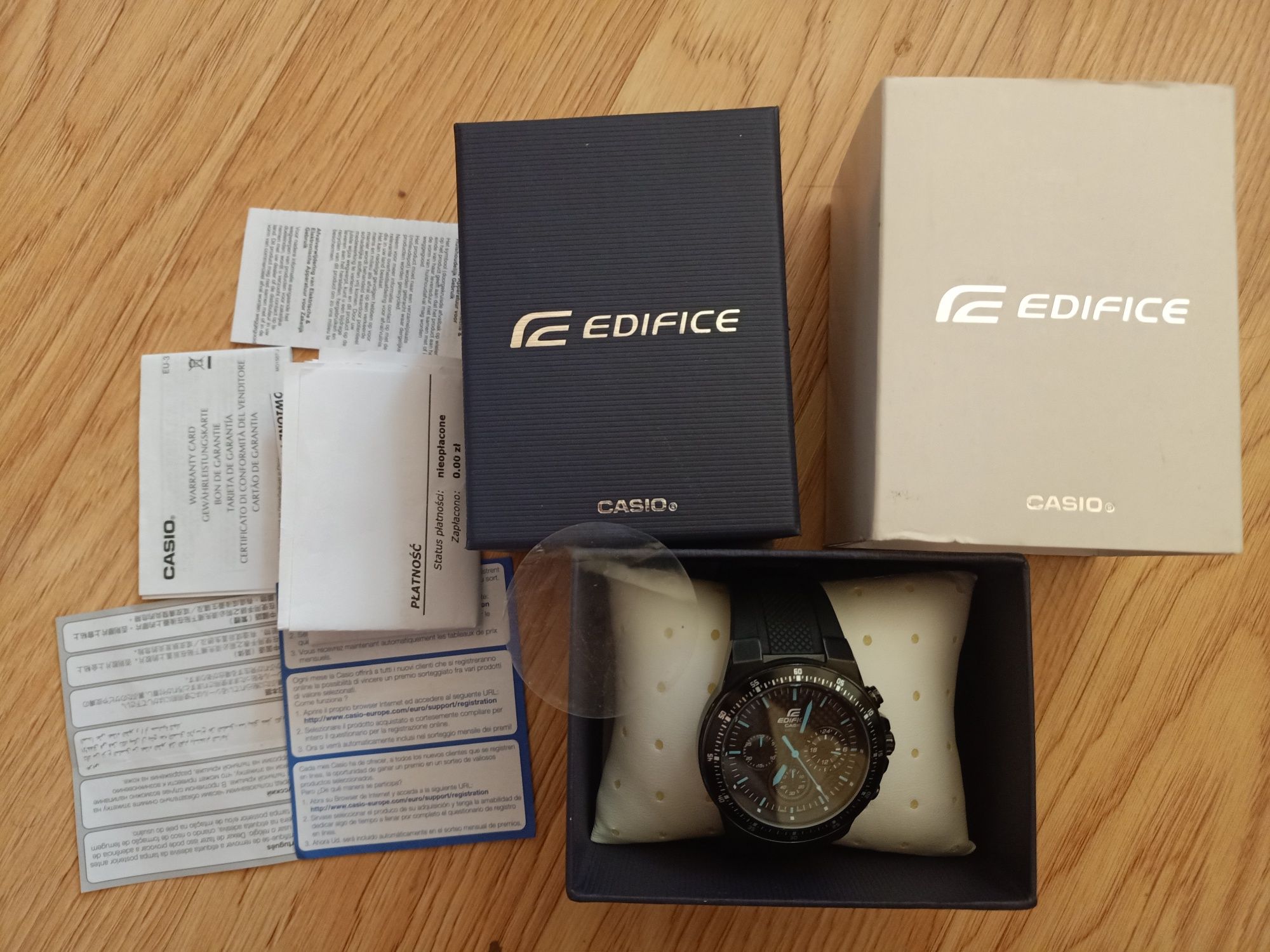 Casualowy zegarek kwarcowy Casio Edifice EF-552PB-1A2