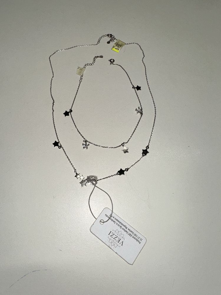 Zestaw biżuterii srebrnej naszyjnik bransoletka Vezzi