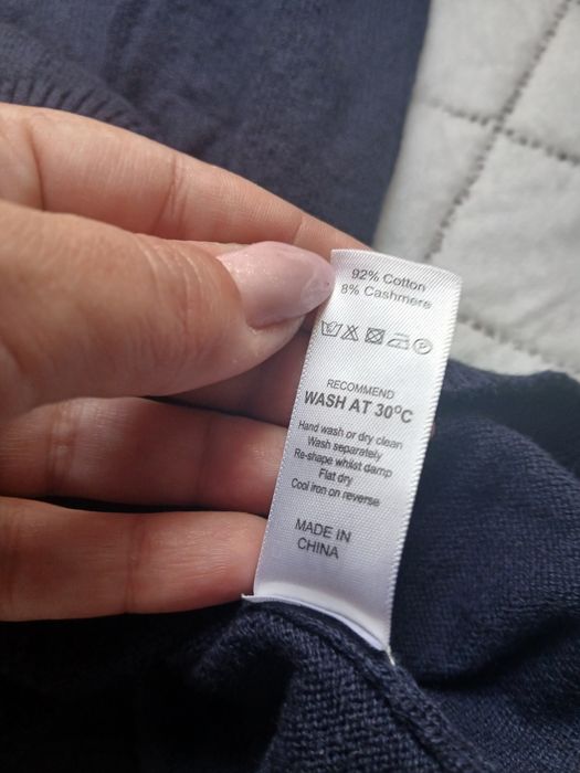 Sweter z Kaszmirem Granatowy M