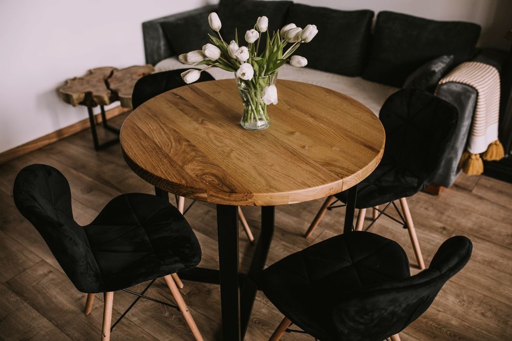 Stół kuchenny loft drewno okrągły
