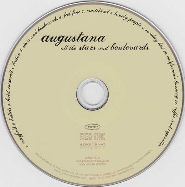 AUGUSTANA cd All The Stars And Boulevards  indie folia