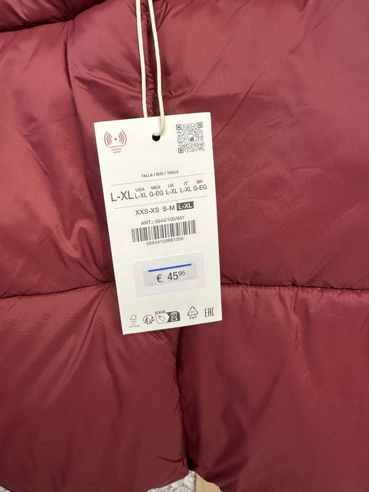 Куртка пуффер жіноча Zara L-XL