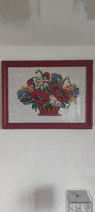 Haftowany ręcznie obraz