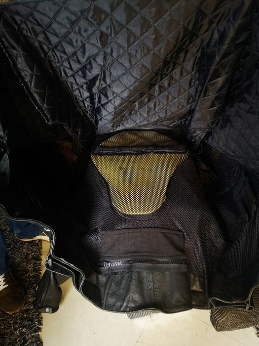 Blusão motard em cabedal Casa das Peles XL