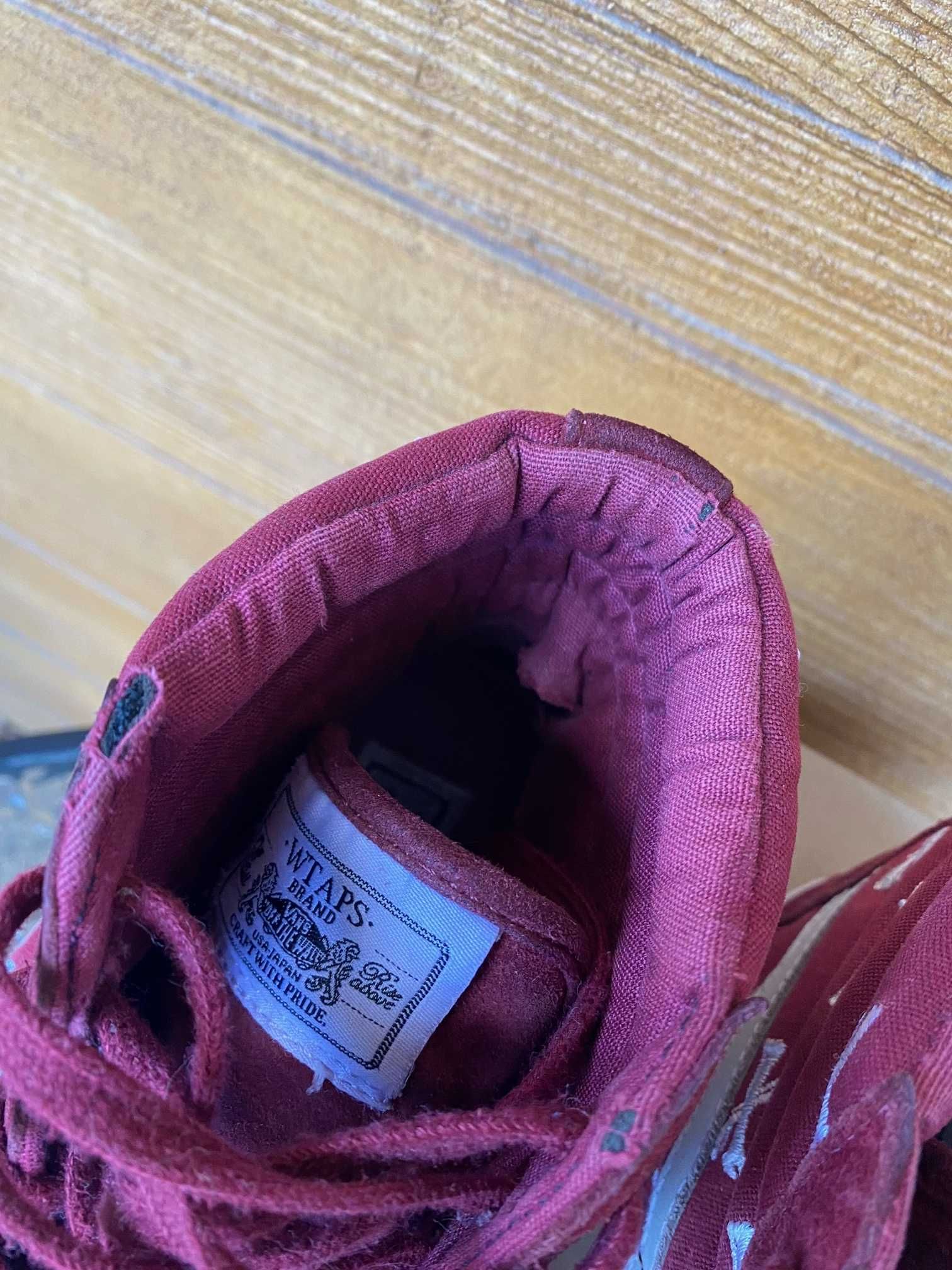 Buty vans Vans x wtaps SK8-HI Burgundy Crossbones rozm41