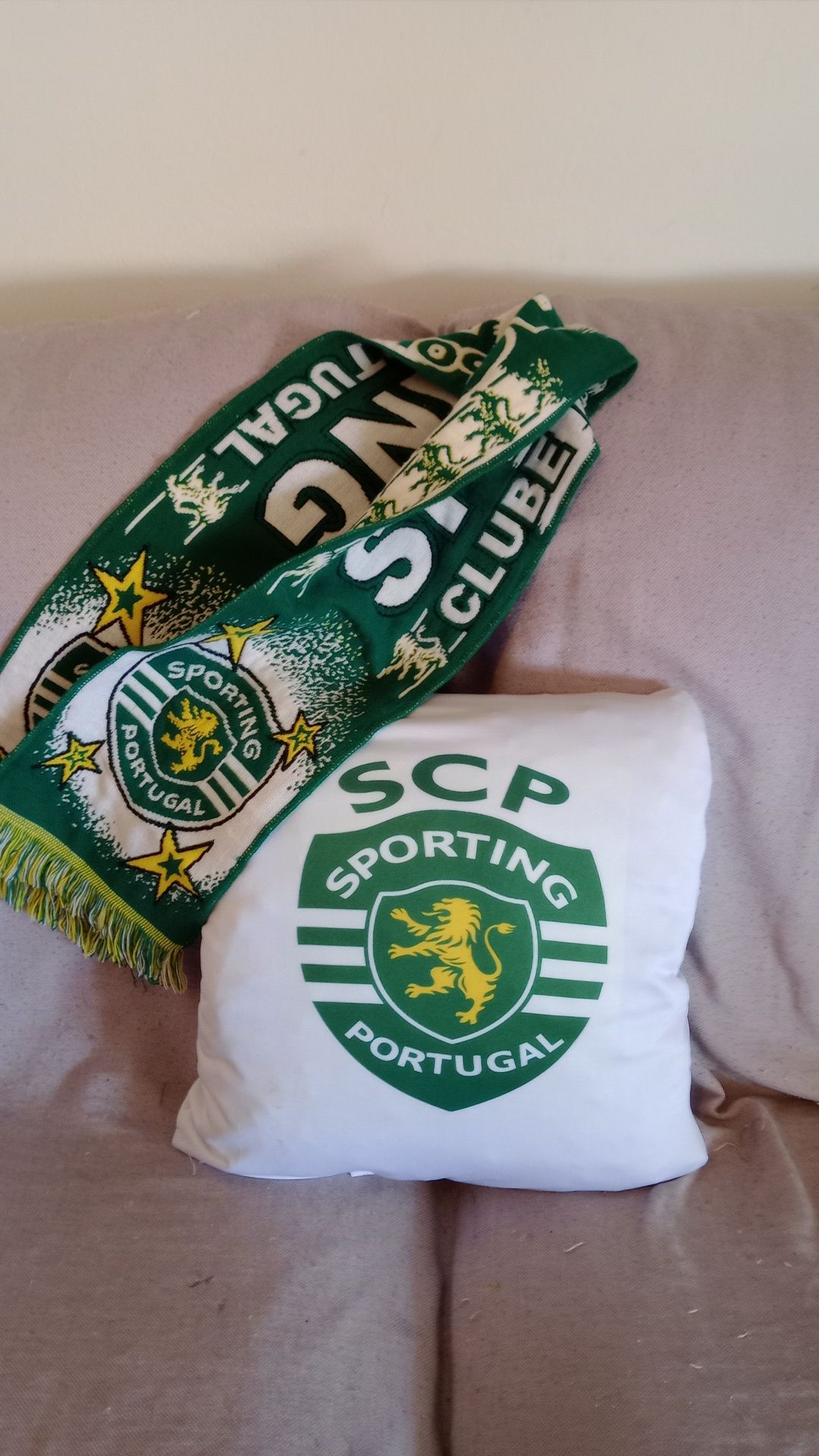 T-shirt e Almofada do Sporting