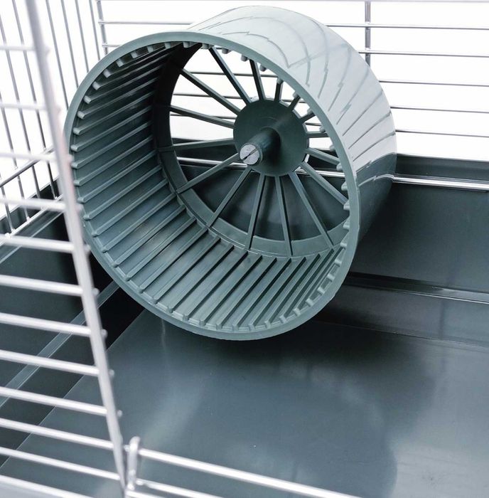 Klatka dla chomika z kuwetą, domek, tunel, kołowrotek