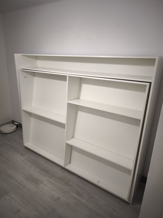 Półkotapczan łóżko składane białe na materac 140cm