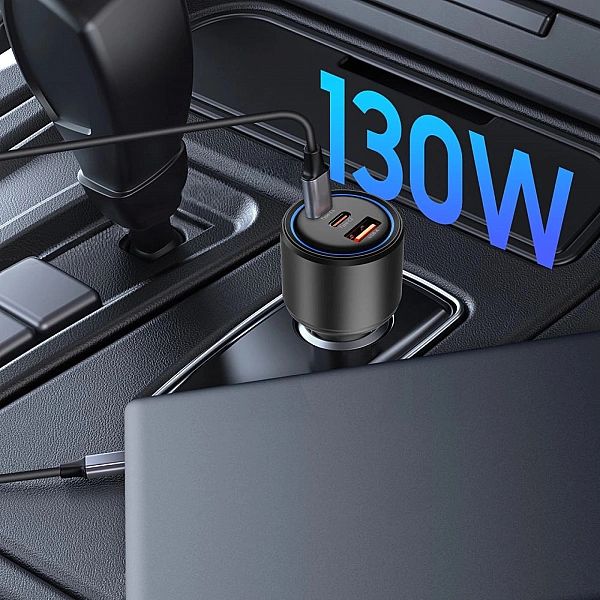 Tech-Protect Cc04/3-Port Car Charger Pd130W Black