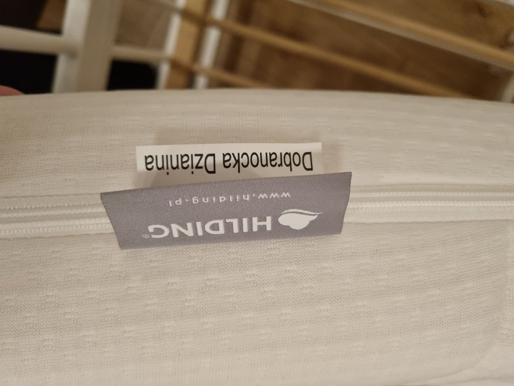 Łóżeczko niemowlęce z kołyską drewniane 3 w 1 z akcesoriami i materac