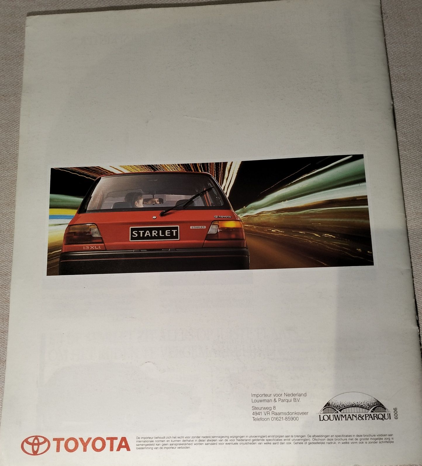 Revista Promocional Toyota Starlet EP80