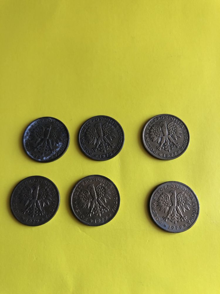 2 zl zloty польські злоті монети копійки старовинні 1975-1979