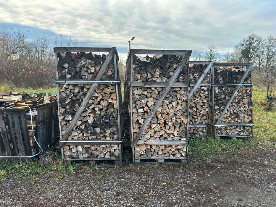 Дрова березові колоті в ящиках 25-33 см